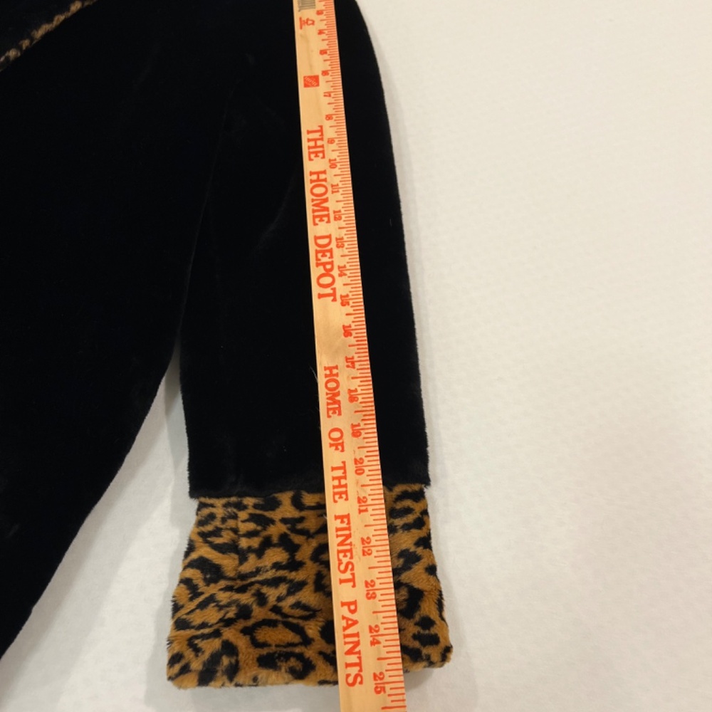 Betmar New York Coat Made In USA Vintage Faux Fur Animal Print Black--Size M - Picture 13 of 13